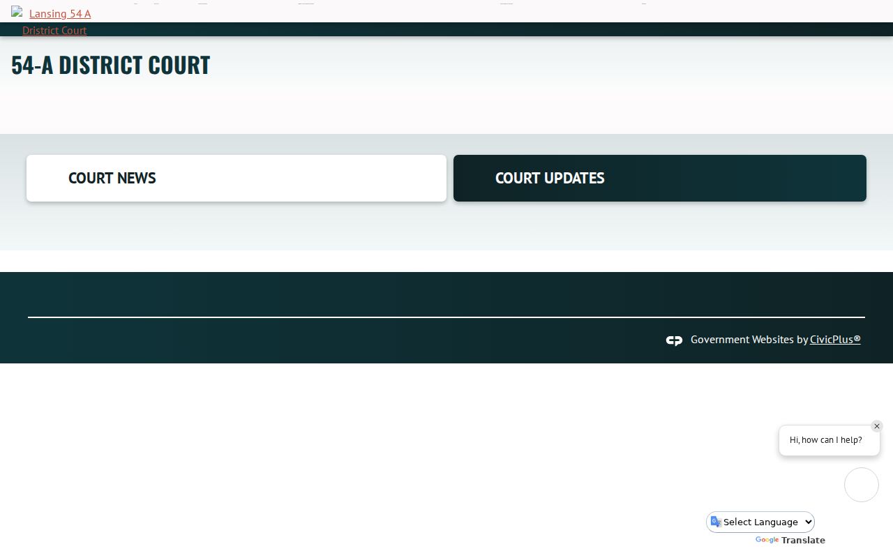 Ingham County criminal case records at Lansing 54-A District Court